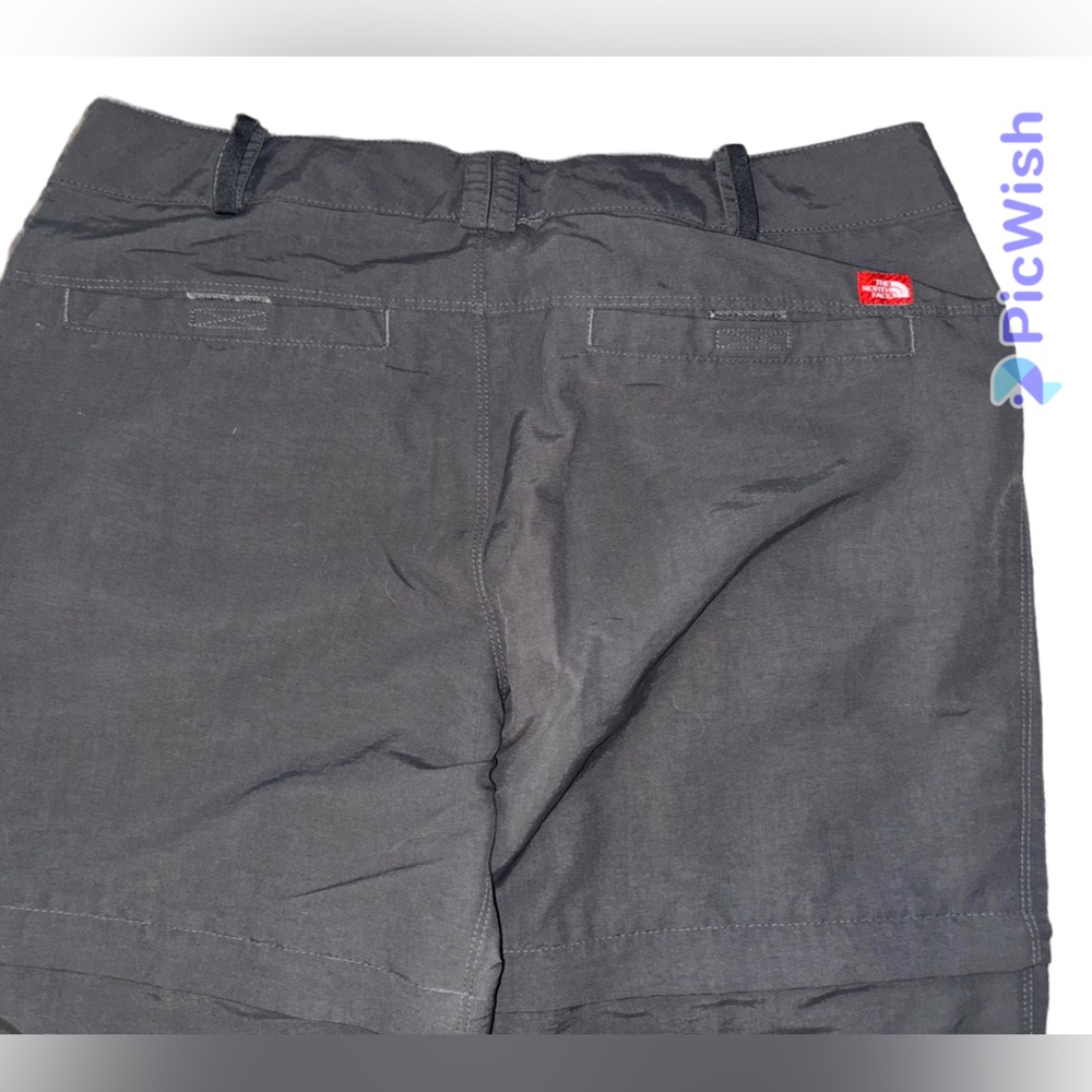 North Face women’s Convertible Pants Shorts Zip Off Hiking Walk Size 12 Gray - Picture 6 of 10